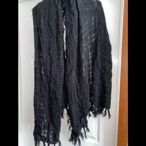 Black knit infinity scarf